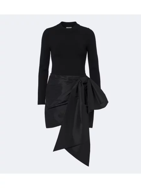 Rochie Simkhai cu funde tricotate negru