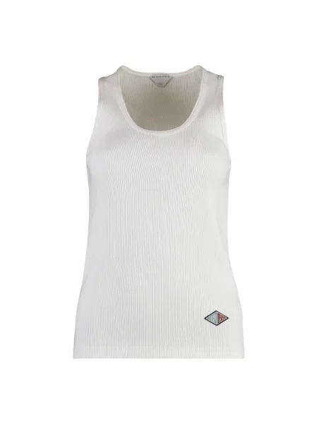 Top Bottega Veneta z logo biały