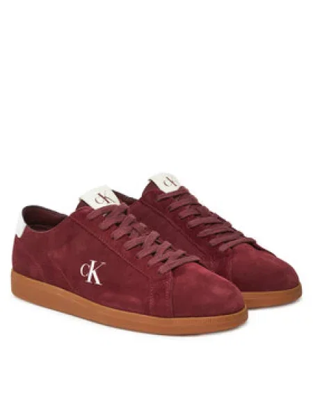 Calvin Klein Jeans Sneakersy Low Profile Cupsole Su Bordó