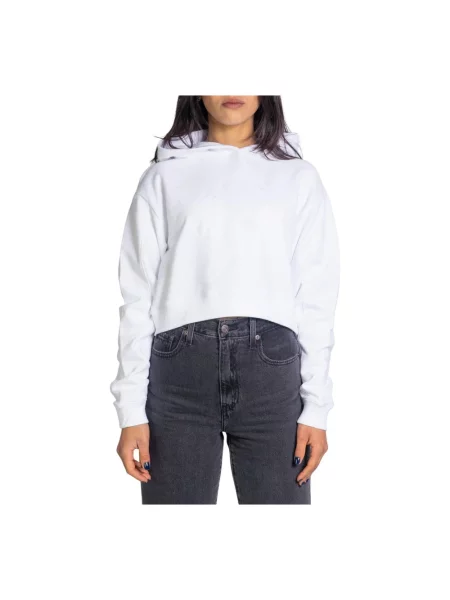 Bluza z kapturem Calvin Klein Jeans biała