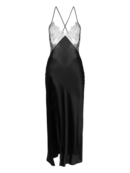 Rochie maxi Maison Close din dantelă de costum negru