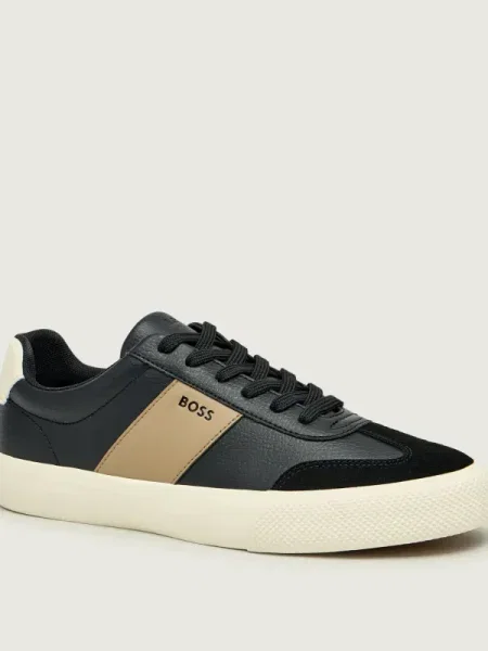 BOSS BLACK Sneakers Aiden_Tenn_sdgpup | piele întoarsă negru