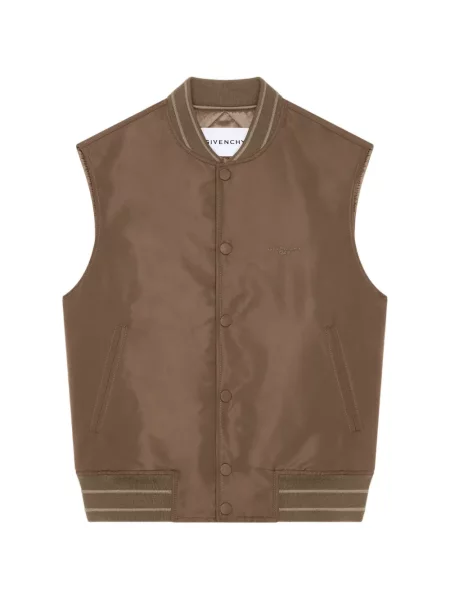 Vestă Givenchy cu broderie fără mâneci maro