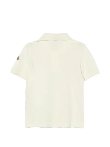 Koszulka polo dziecięca Moncler Enfant biała