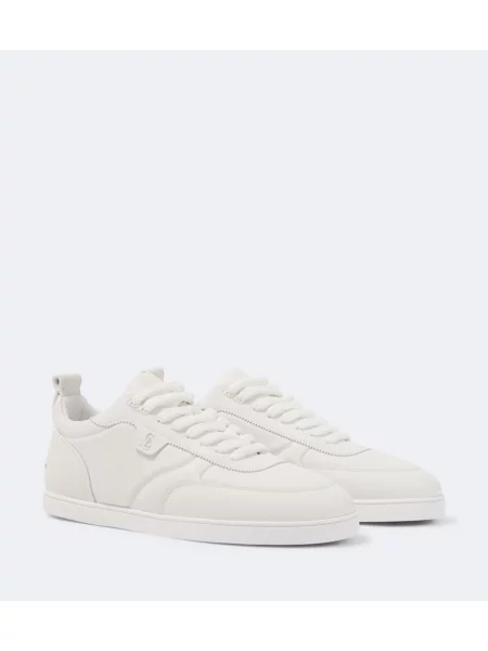 Sneakerși Christian Louboutin din piele alb