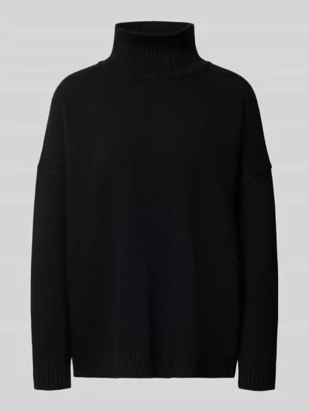 Sweter o luźnym kroju z czystej wełny model BORGIA' Weekend Max Mara czarny
