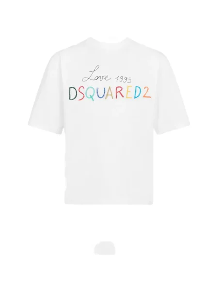 Tricou Dsquared2 cu broderie alb