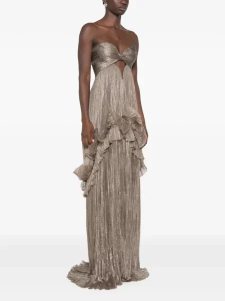 Rochie maxi Maria Lucia Hohan cu volane maro