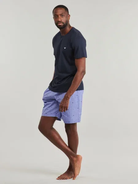 Pyžamo Emporio Armani modrá