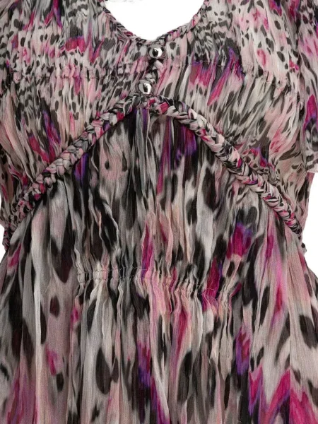Rochie mini Isabel Marant cu imagine țesută roz