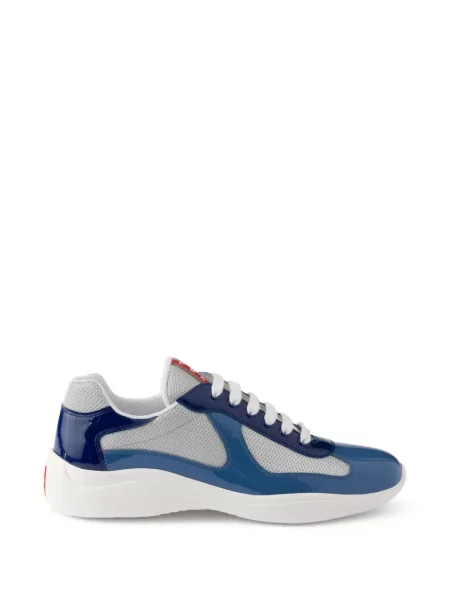 Sneakerși Prada din piele albastru