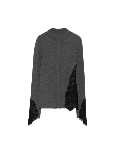 Dzianinowy sweter Pinko szary