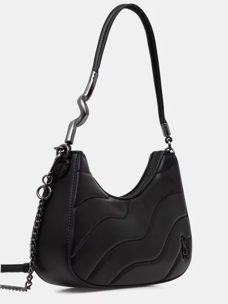 Steve Madden geantă crossbody pentru femei cu imitație de piele Bazura negru