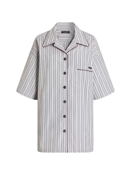 Koszula Dolce And Gabbana w paski szara