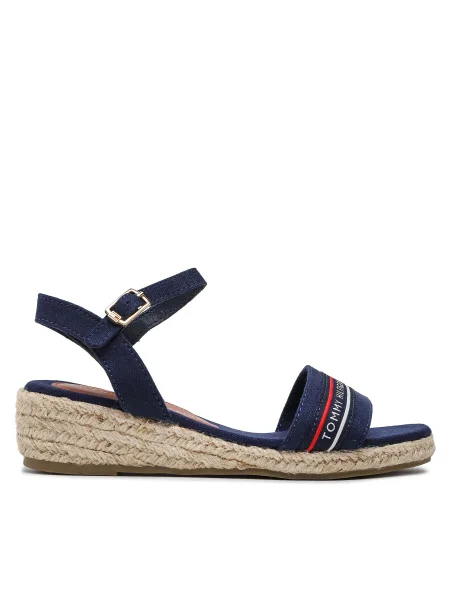 Еспадрили Tommy Hilfiger Rope Wedge Sandal M Тъмносин