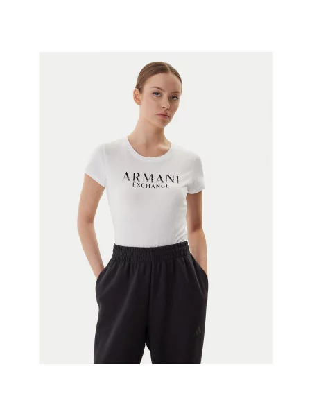 Armani Exchange Футболка Slim Fit білий