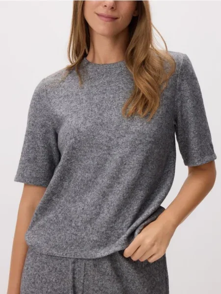 Reserved Трикотажна блузка світло-сірий сіра