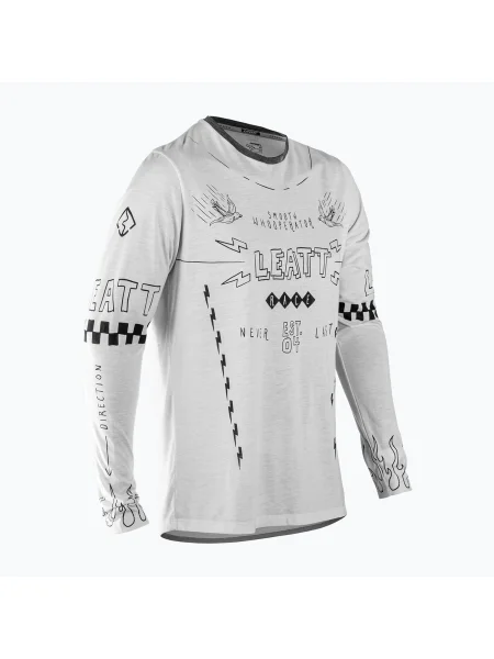 Tričko s dlouhým rukávem Leatt bílé