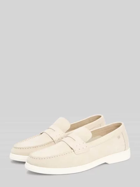 Buty wsuwane z naturalnej skóry Tommy Hilfiger beżowe