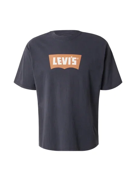 LEVI'S ® Tricou maro coniac / negru / murdar alb