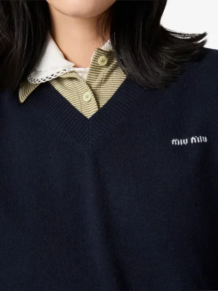 Pulover Miu Miu de lână albastru