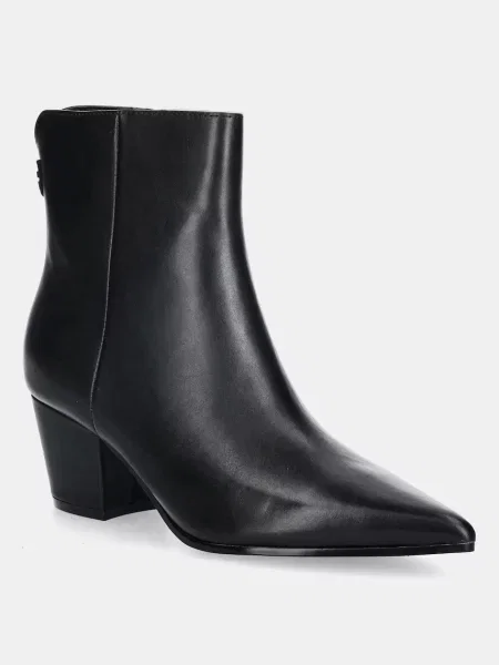 Guess cizme de piele HALISA negru