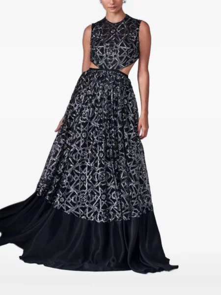 Rochie Lethicia Bronstein cu paiete de costum negru