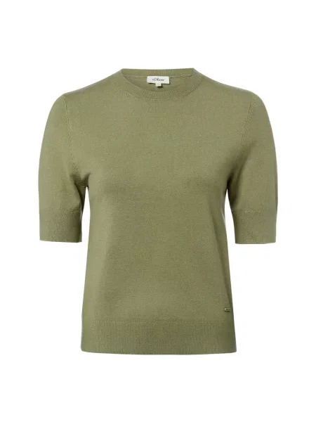 T-shirt o kroju slim fit z mieszanki S.oliver Red Label zielona