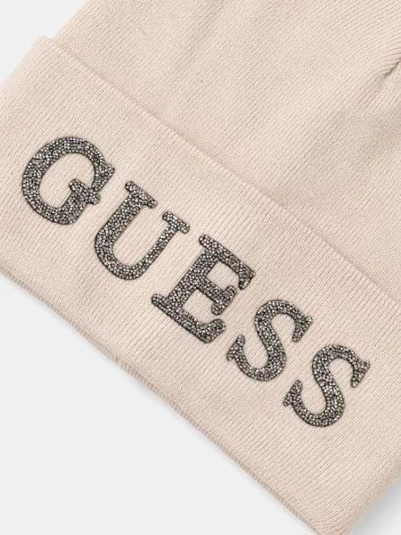 Шапка Guess бежевий