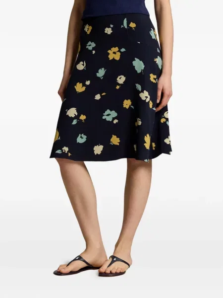 Kožne čarape Polo Ralph Lauren s cvjetnim printom lepršave bijela