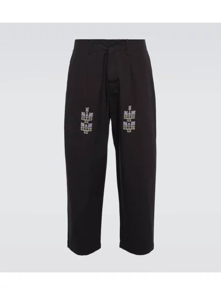 Hlače Adish z vezenjem črna