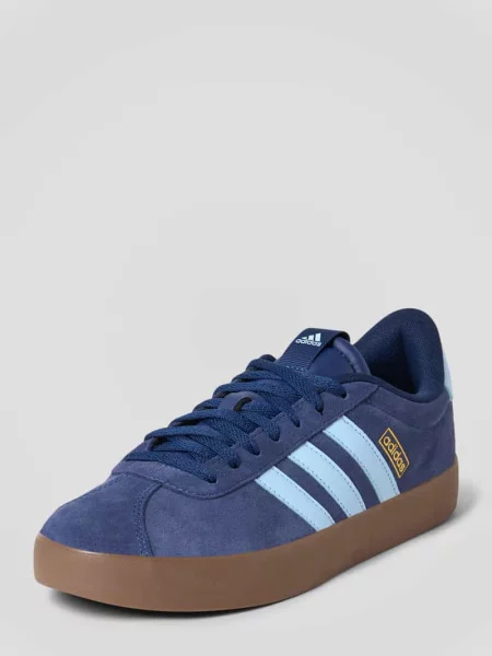 Sneakersy ze skóry model ‘VL COURT Adidas Sportswear niebieskie