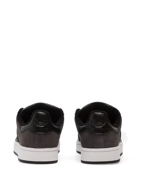 Lung hanorac Adidas cu dungi cu imagine negru