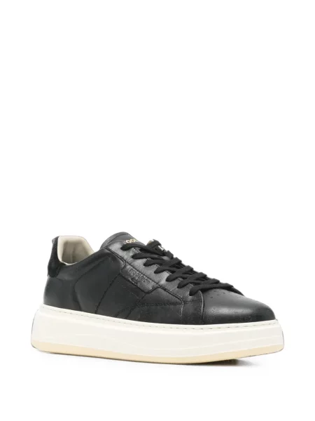 Sneakerși Woolrich din piele negru