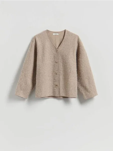 Reserved Структурований піджак бежевий