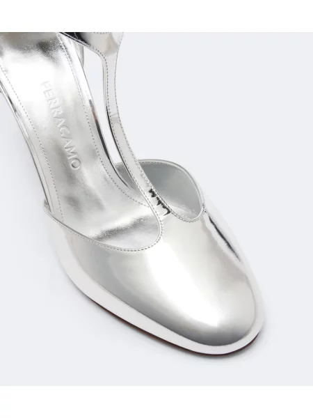 Pantofi cu toc Ferragamo din piele slingback