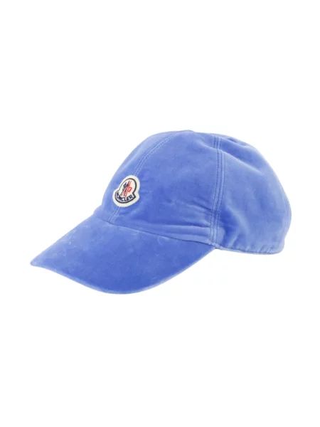 Czapka z daszkiem Moncler z logo niebieska