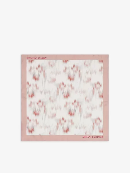 Armani Exchange Хустка Шовк рожевий