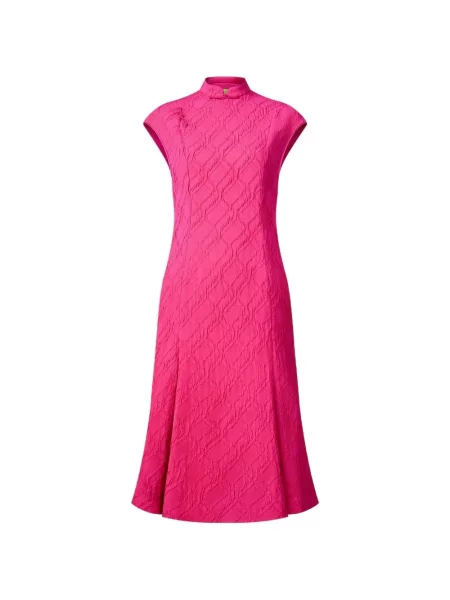 Rochie Shanghai Tang din jacard de costum roz