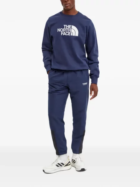 Суитчър The North Face с принт с кръгло деколте синьо