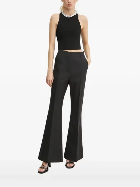 Top A.l.c. bez rękawów z kryształkami czarny