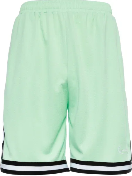 Karl Kani Pantaloni verde mentă / negru alb