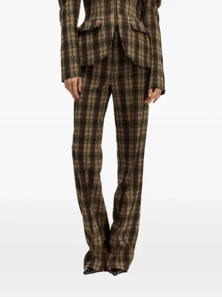 Pantaloni Giuseppe Di Morabito în carouri maro