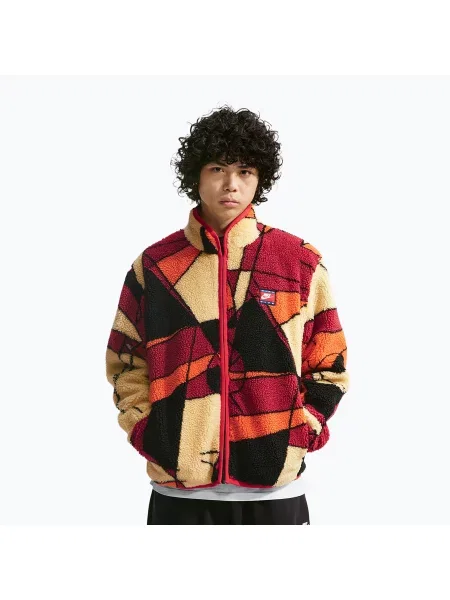 Geacă pentru bărbați Nike Club Winterized Full-Zip university red/soft yellow/black negru