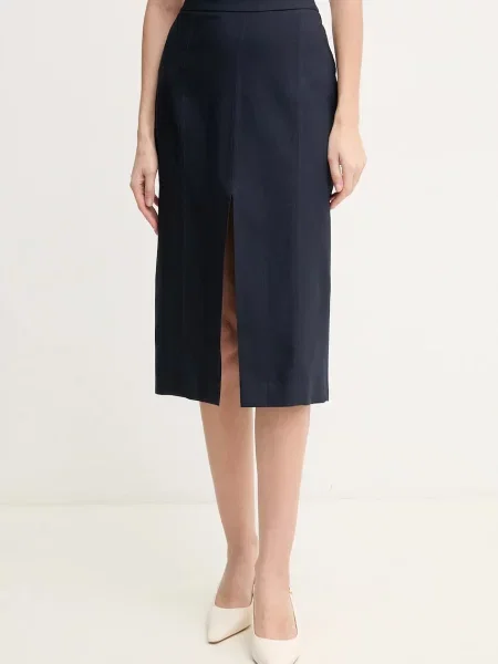 Marella fustă NONO marin midi drept albastru