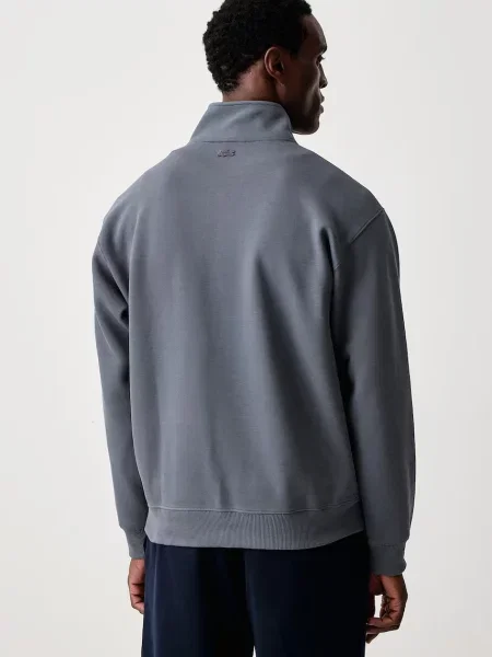 Lacoste bluza z bawełną niebieska