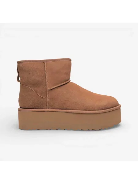 Pantofi Ugg cu platformă clasici mini alb