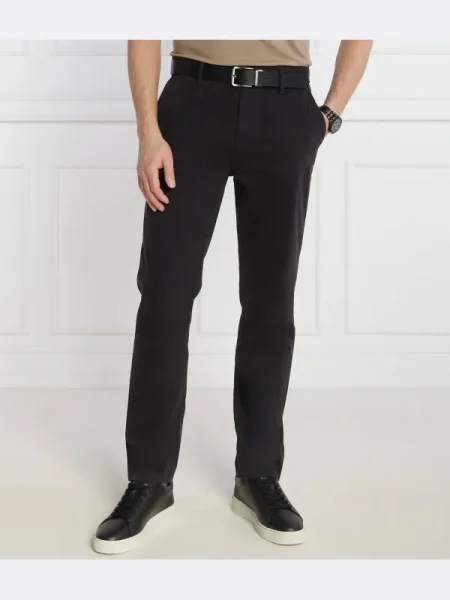 BOSS ORANGE Pantaloni chino | Tapered fit negru