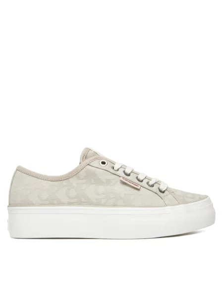 Sneakersy Calvin Klein Jeans beżowe