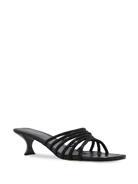 Papuci tip mules Michael Michael Kors din piele chunky cu imagine negru